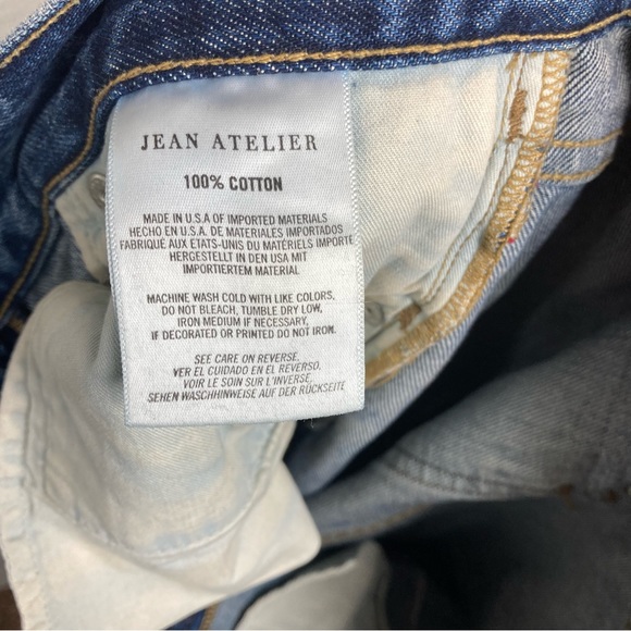 Jean Atelier Jeans Ryan Lagoon Blue High Rise Slim Straight Leg 26 Button Fly - Picture 14 of 16